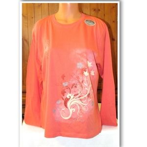 RS Perrin Women's Long Sleeve Abstract Floral Tee